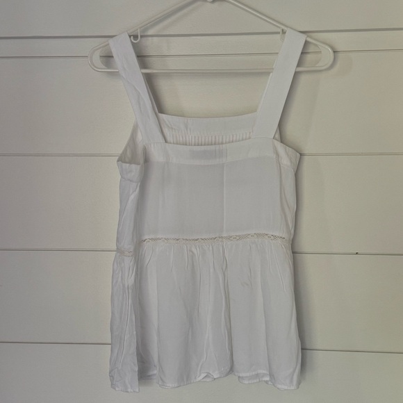 LOFT White Lace Trim Tank Top, Women’s XS - Picture 3 of 5